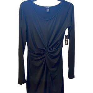 Justify, Black Classic Dress Size Medium Gathered Waist Juniors NEW NWT Teen